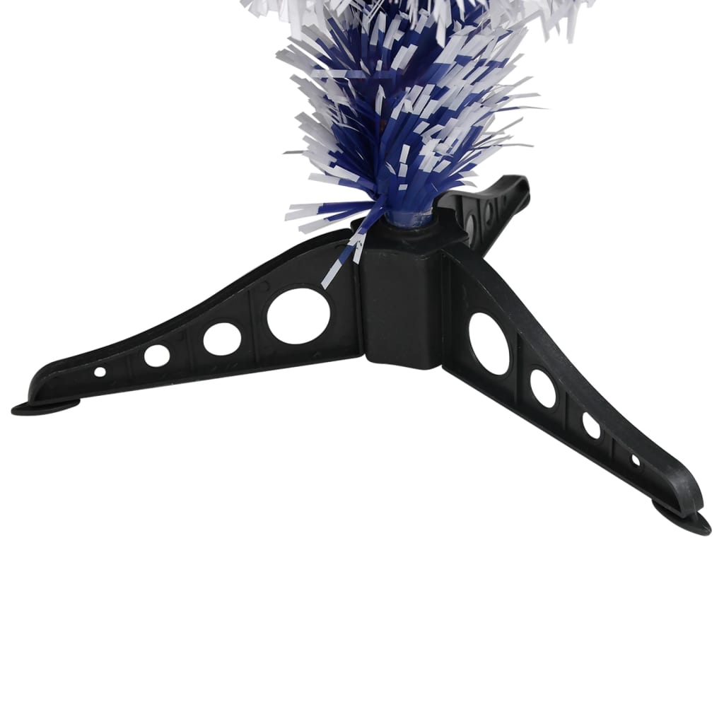 Albero Natale Preilluminato Bianco e Blu 64 cm in Fibra Ottica 328454