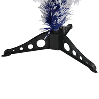 Albero Natale Preilluminato Bianco e Blu 64 cm in Fibra Ottica 328454