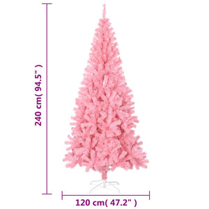 Albero di Natale Artificiale con Supporto Rosa 240 cm PVC 329178