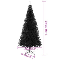 Albero di Natale Artificiale con Base Nero 240 cm PVC 329180