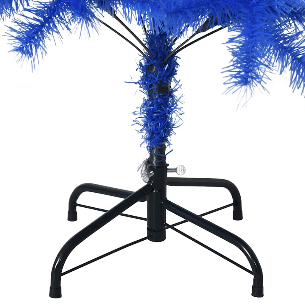 Albero di Natale Artificiale con Base Blu 120 cm PVC 329181