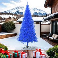 Albero di Natale Artificiale con Base Blu 240 cm PVC 329182