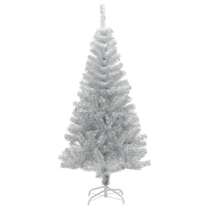 Albero di Natale Artificiale con Supporto Argento 120 cm PET 329187