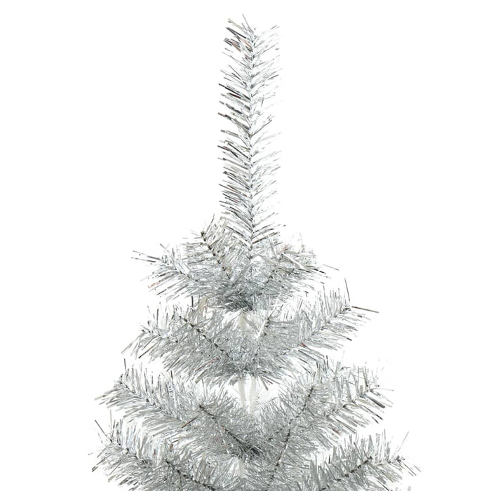 Albero di Natale Artificiale con Supporto Argento 120 cm PET 329187