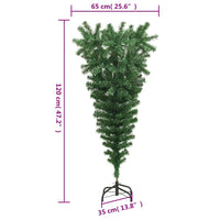 Albero di Natale Artificiale Capovolto con Supporto Verde 120 cm PVC 329172