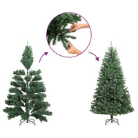 Albero di Natale Artificiale Capovolto con Supporto Verde 180 cm PVC 329174