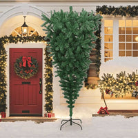 Albero di Natale Capovolto con Supporto Verde 240 cm in PVC 329176