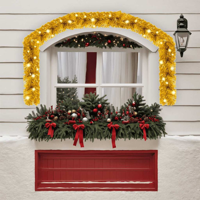 Ghirlanda Natalizia con Luci a LED 10 m Oro 329202