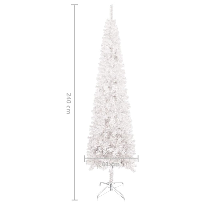 Albero di Natale Sottile Bianco 240 cm 329211