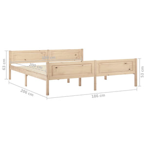 Giroletto senza Materasso 180x200 cm in Legno Massello di Pino 322101