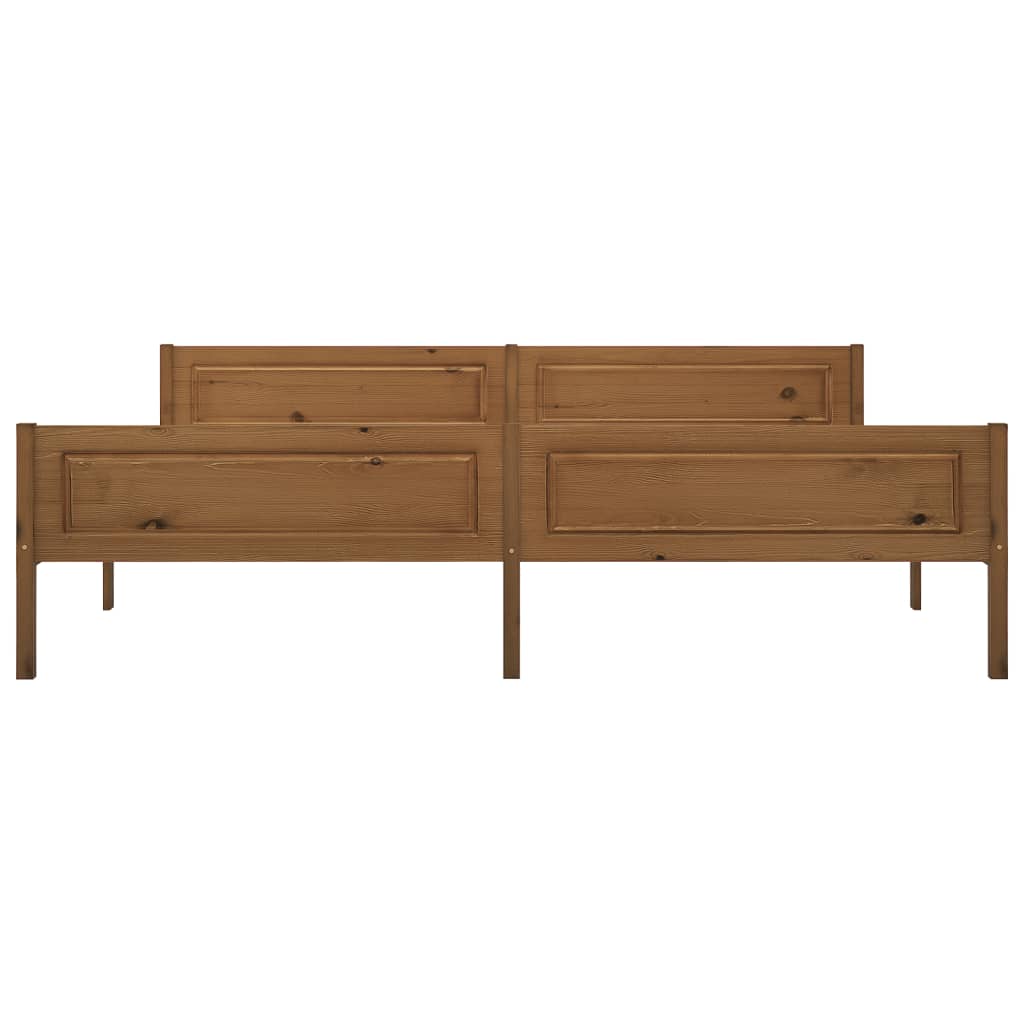 Giroletto in Legno Massello di Pino Marrone Ambrato 200x200 cm 322116