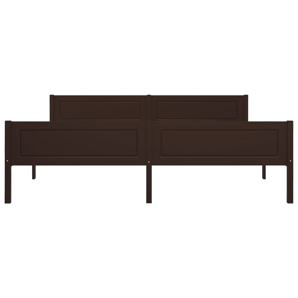 Giroletto Marrone Scuro in Legno Massello di Pino 180x200 cm 322122