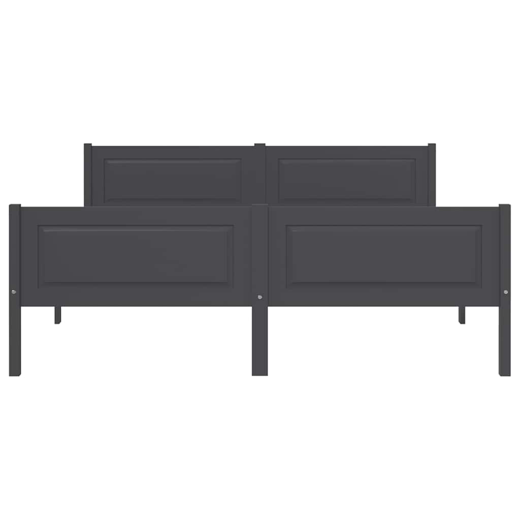 Giroletto Grigio in Legno Massello di Pino 140x200 cm 322127