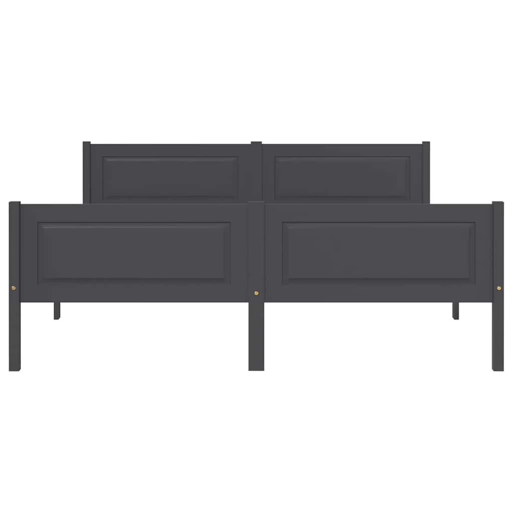 Giroletto Grigio in Legno Massello di Pino 160x200 cm 322128