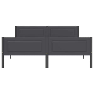 Giroletto Grigio in Legno Massello di Pino 160x200 cm 322128