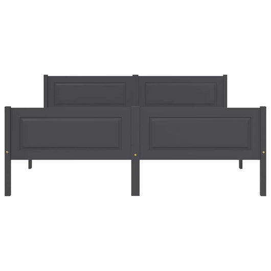 Giroletto Grigio in Legno Massello di Pino 160x200 cm 322128