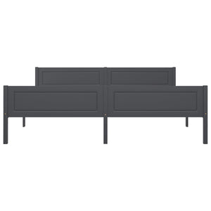 Giroletto Grigio in Legno Massello di Pino 180x200 cm 322129