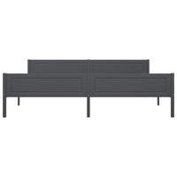 Giroletto senza Materasso Legno Massello Pino Grigio 200x200 cm 322130