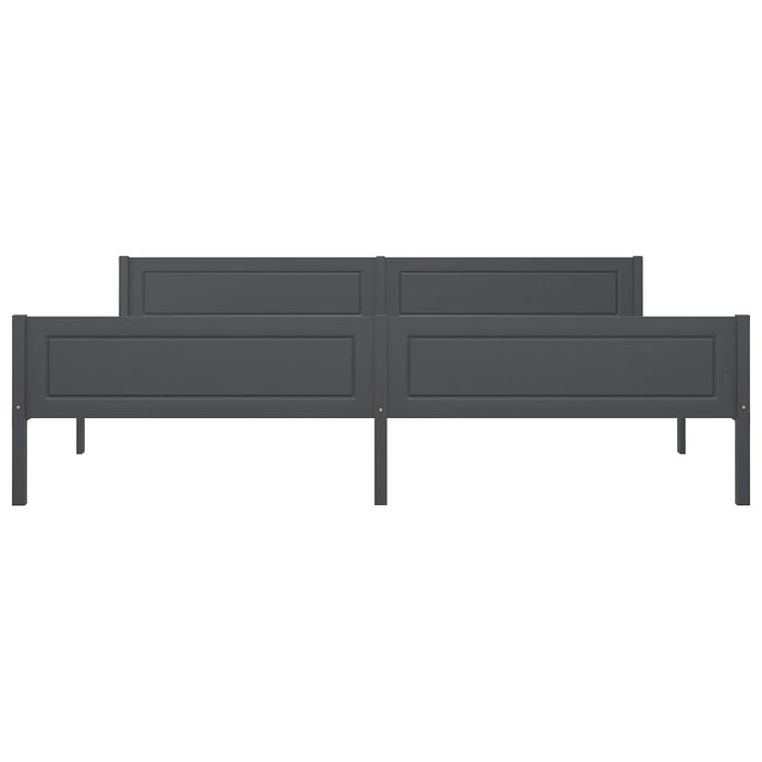 Giroletto senza Materasso Legno Massello Pino Grigio 200x200 cm 322130