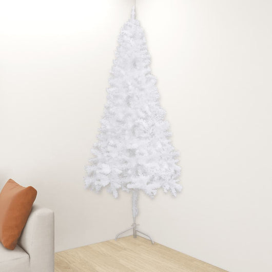 Albero di Natale Artificiale ad Angolo Bianco 150 cm PVC 329168