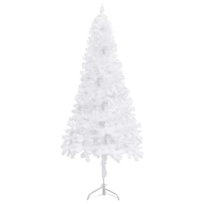 Albero di Natale Artificiale-Albero Natalizio ad Angolo Bianco 240 cm PVC