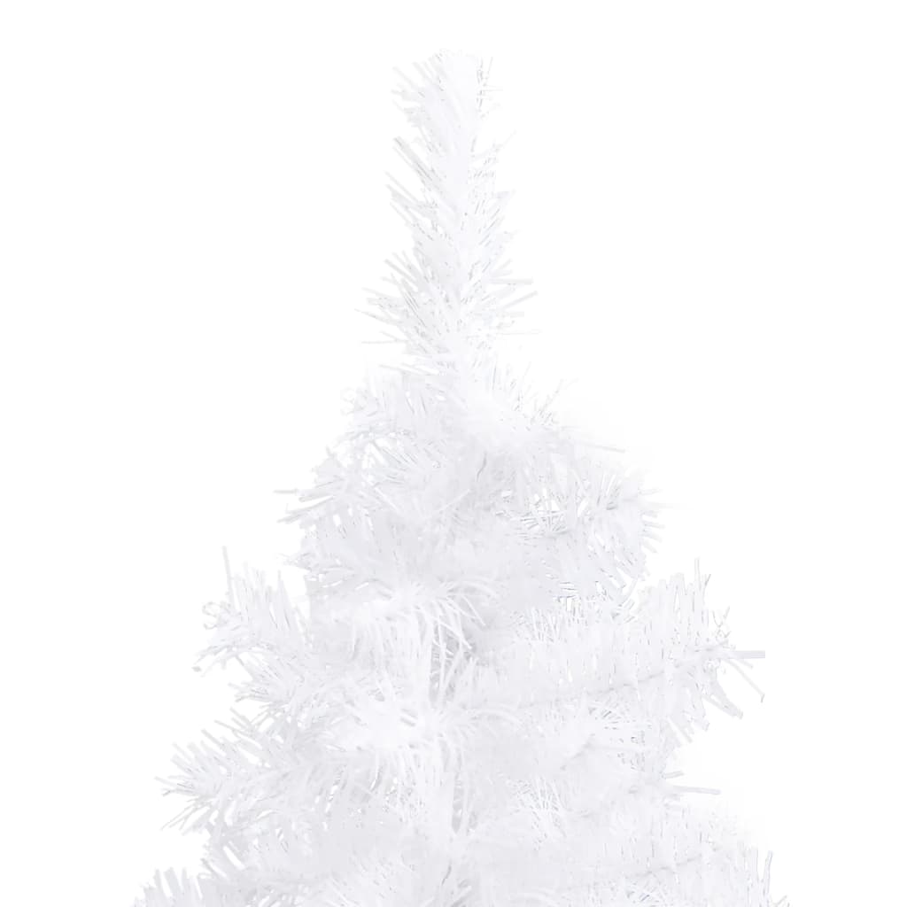 Albero di Natale Artificiale-Albero Natalizio ad Angolo Bianco 240 cm PVC