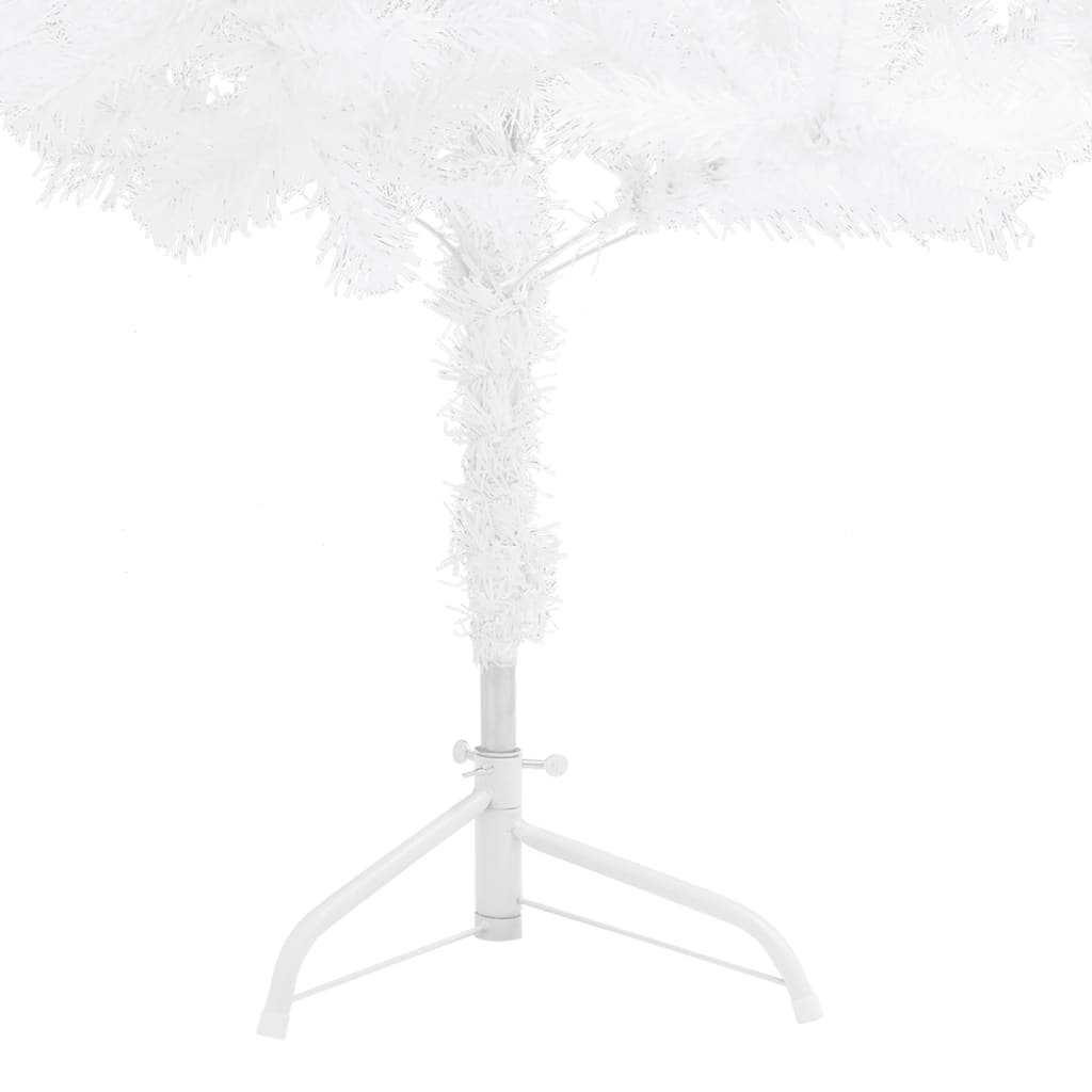 Albero di Natale Artificiale-Albero Natalizio ad Angolo Bianco 240 cm PVC