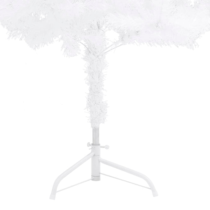 Albero di Natale Artificiale-Albero Natalizio ad Angolo Bianco 240 cm PVC