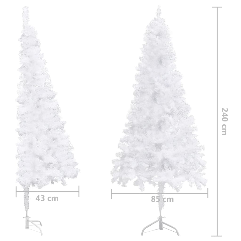 Albero di Natale Artificiale ad Angolo Bianco 240 cm PVC 329171