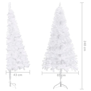 Albero di Natale Artificiale ad Angolo Bianco 240 cm PVC 329171