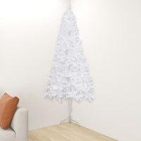 Albero di Natale Artificiale ad Angolo Bianco 240 cm PVC