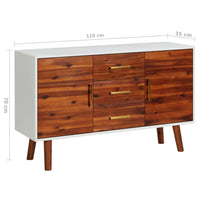 Credenza 110x35x70 cm in Legno Massello di Acacia e MDF 327458