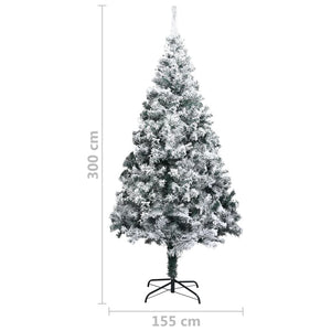 Albero di Natale Artificiale con Neve Verde 300 cm PVC 328478