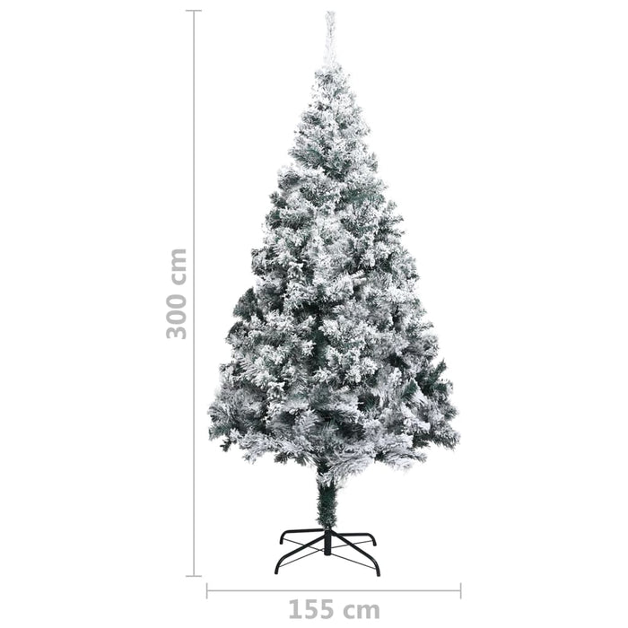 Albero di Natale Artificiale con Neve Verde 300 cm PVC 328478