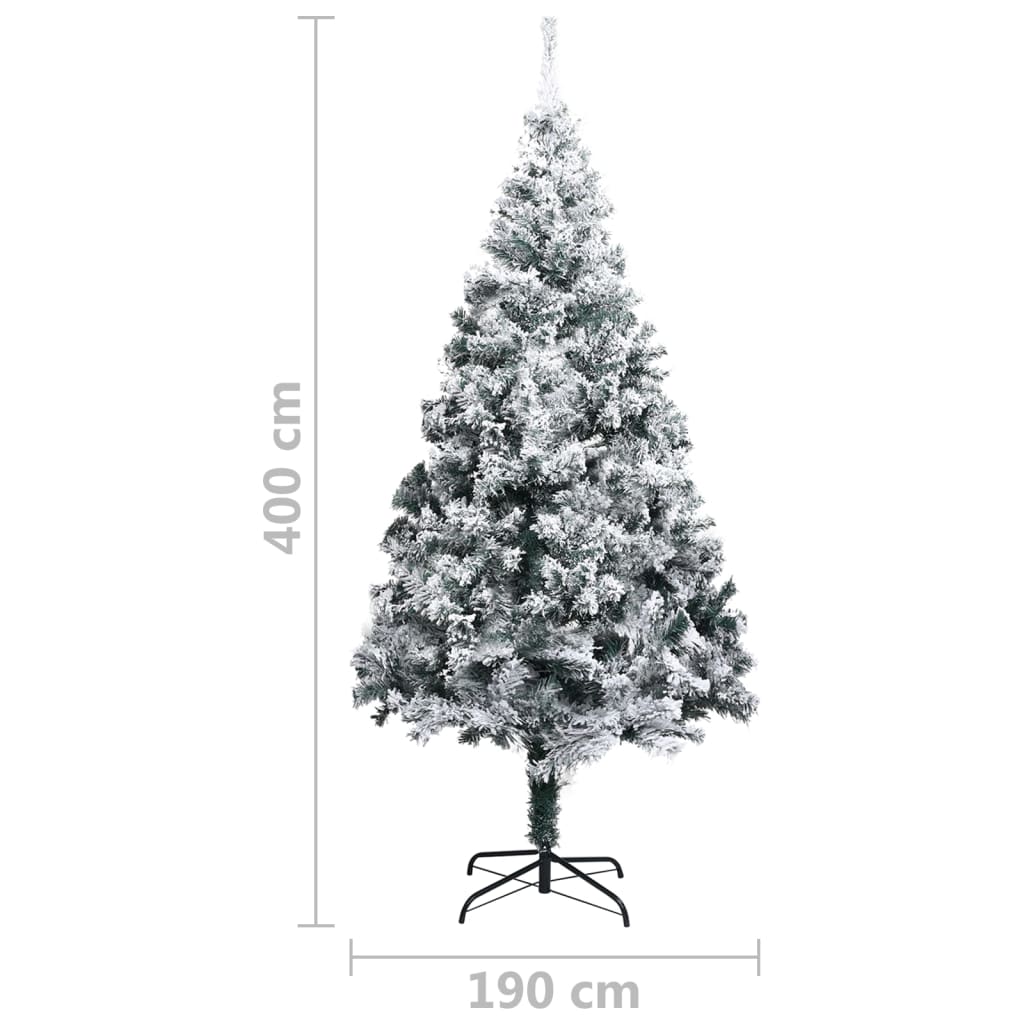 Albero Natale Artificiale con Neve Verde 400 cm in PVC 328479