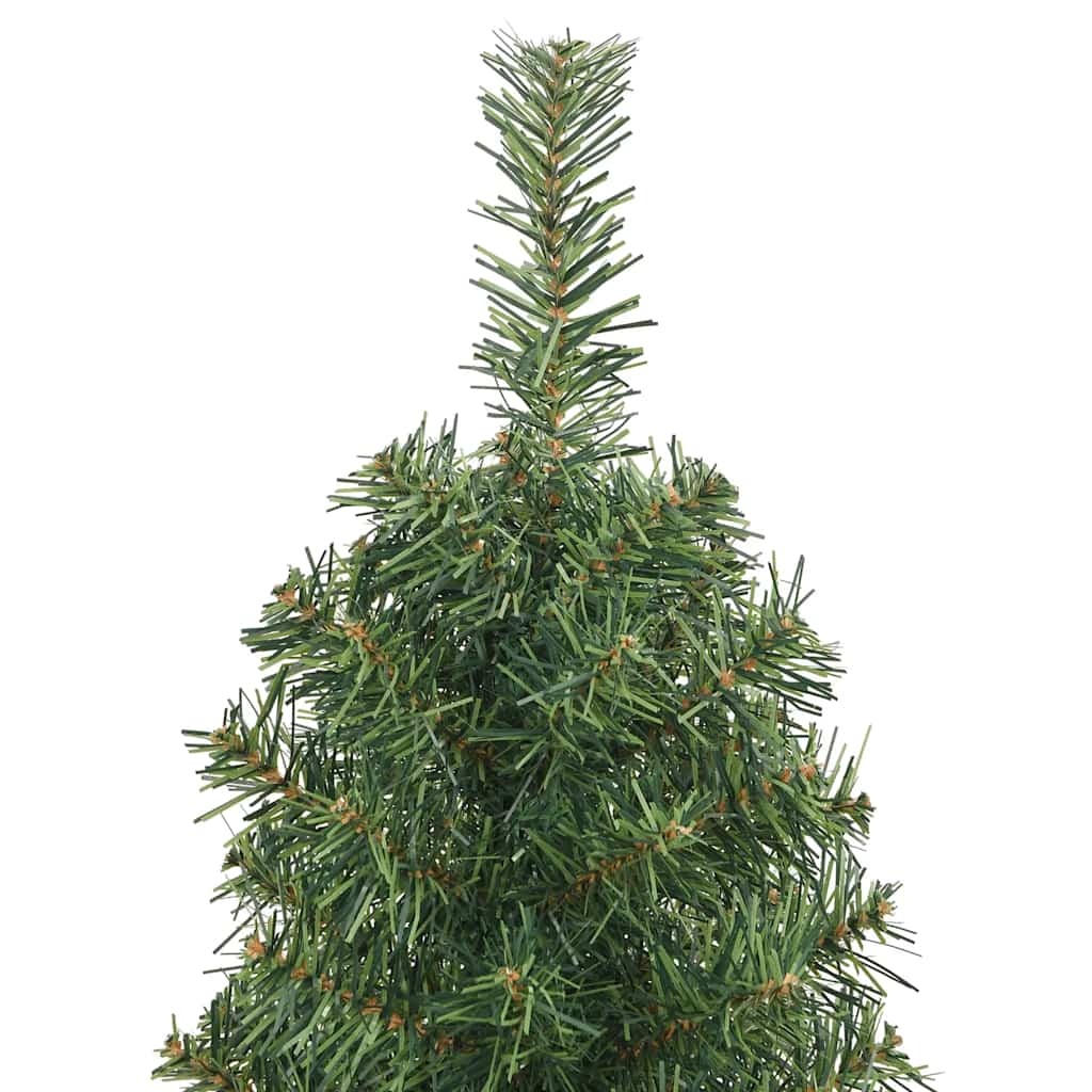 Albero di Natale Artificiale Sottile con Base Verde 120 cm PVC 328480