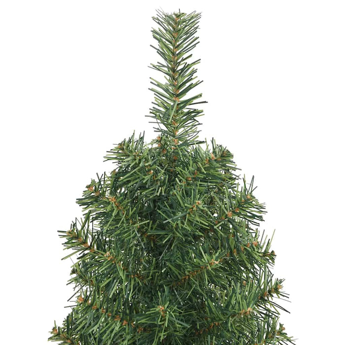 Albero di Natale Artificiale Sottile con Base Verde 120 cm PVC 328480