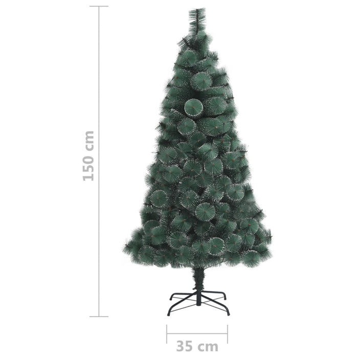 Albero di Natale Artificiale-Albero Natalizio con Supporto Verde 150 cm PET