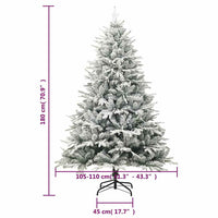 Albero di Natale Artificiale con Neve Verde 180 cm PVC e PE 328494