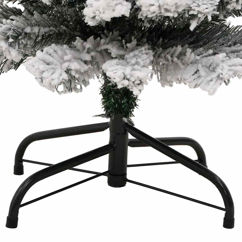 Albero di Natale Sottile con Neve Fioccata Verde 120 cm PVC 329257