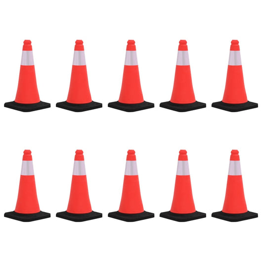 Coni Spartitraffico Riflettenti con Basi Pesanti 10 pz 50 cmcod mxl 79000