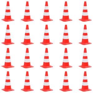 Coni Segnaletici Stradali Riflettenti 20 pz Rosso Bianco 50 cm cod mxl 63248
