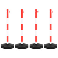 Set di Pali Stradali con Catena in Plastica di 10 m 150954