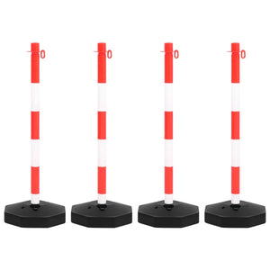 Set di Pali Stradali con Catena in Plastica di 10 m 150954