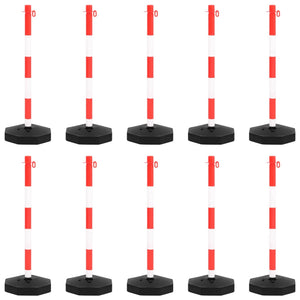 Set di Pali Stradali con Catena in Plastica di 10 m 150955