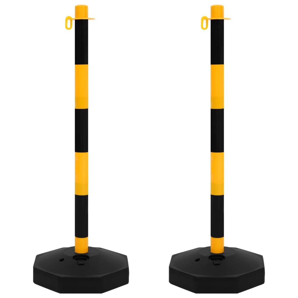 Set di Pali Stradali con Catena in Plastica di 10 m 150956