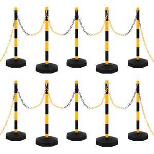 Set di Pali Stradali con Catena in Plastica di 10 m cod mxl 60446
