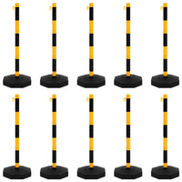 Set di Pali Stradali con Catena in Plastica di 10 m 150958