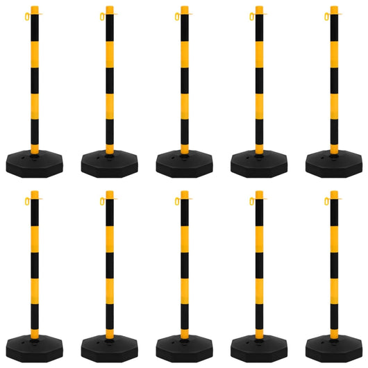 Set di Pali Stradali con Catena in Plastica di 10 m 150958