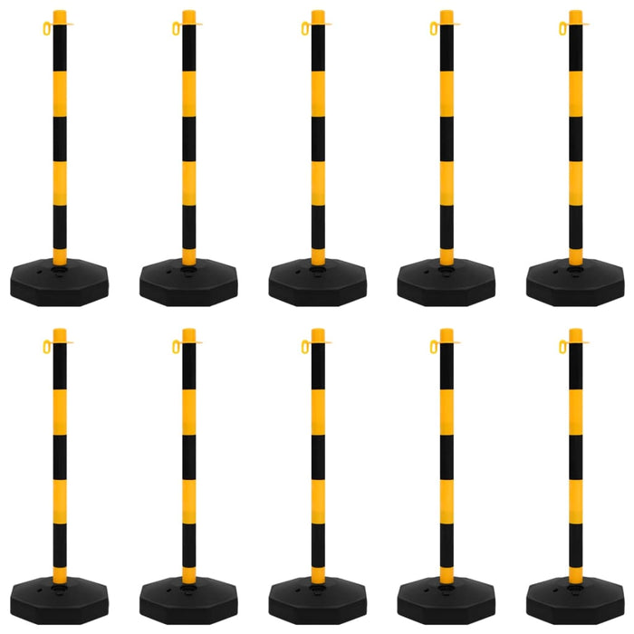 Set di Pali Stradali con Catena in Plastica di 10 m 150958